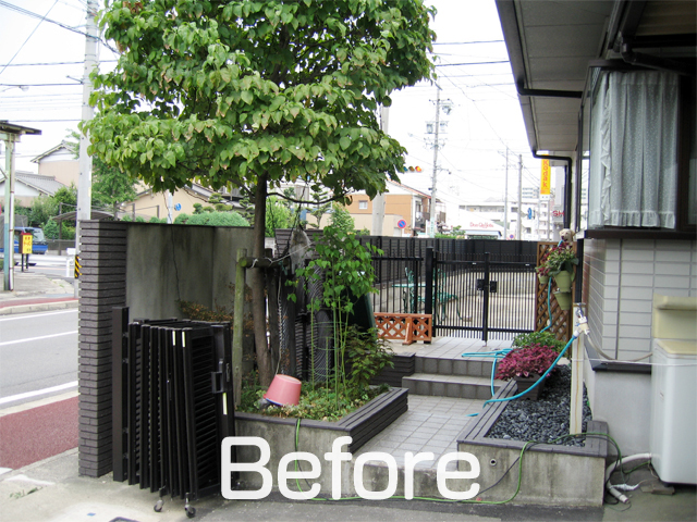 愛知県春日井市で平成６年より地域の皆様に支えられてきた造園・建築会社、造園四季への施行実績、玄関バリアフリーの実例です。